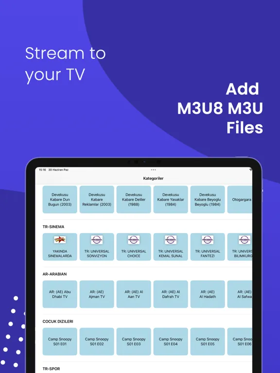 IPTV Player: Watch Live TV iPad  স্ক্রিনশট