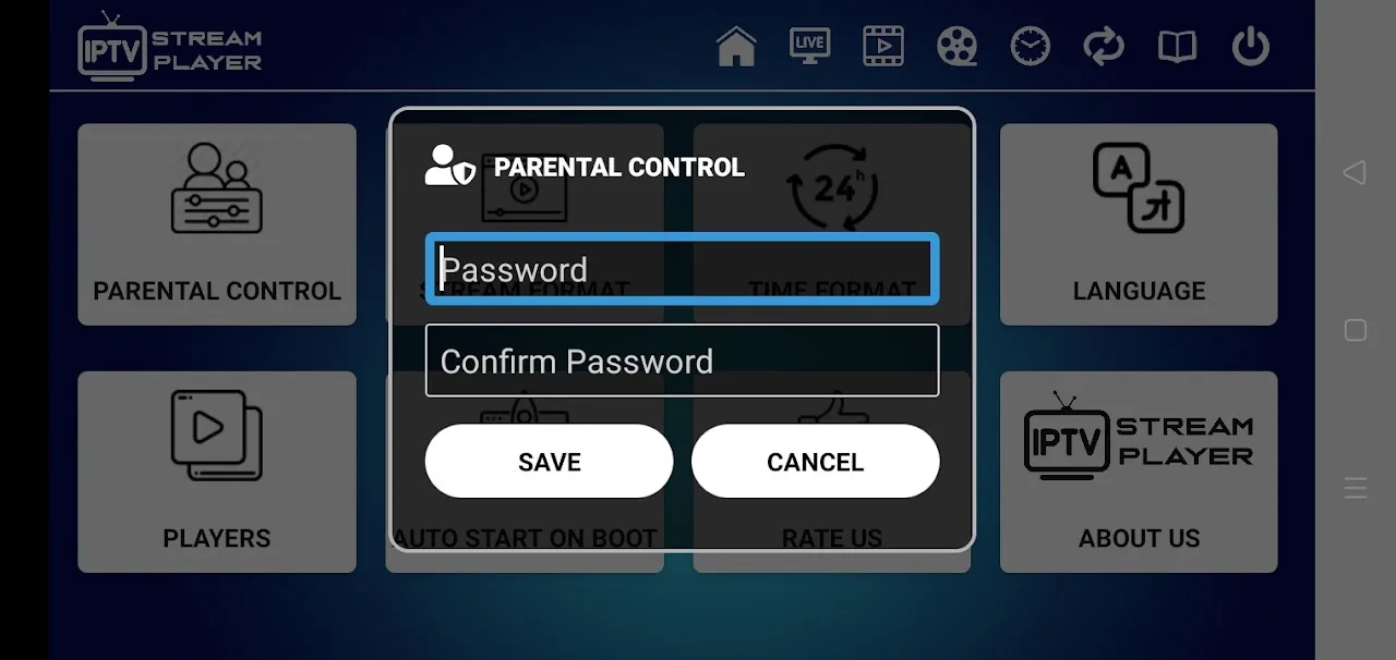IPTV Stream Player Screenshots