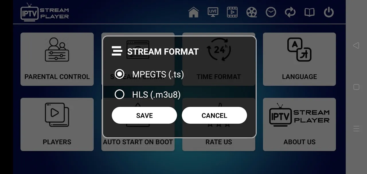 IPTV Stream Player Screenshots