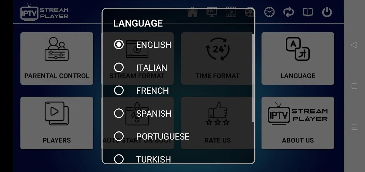 IPTV Stream Player Screenshots