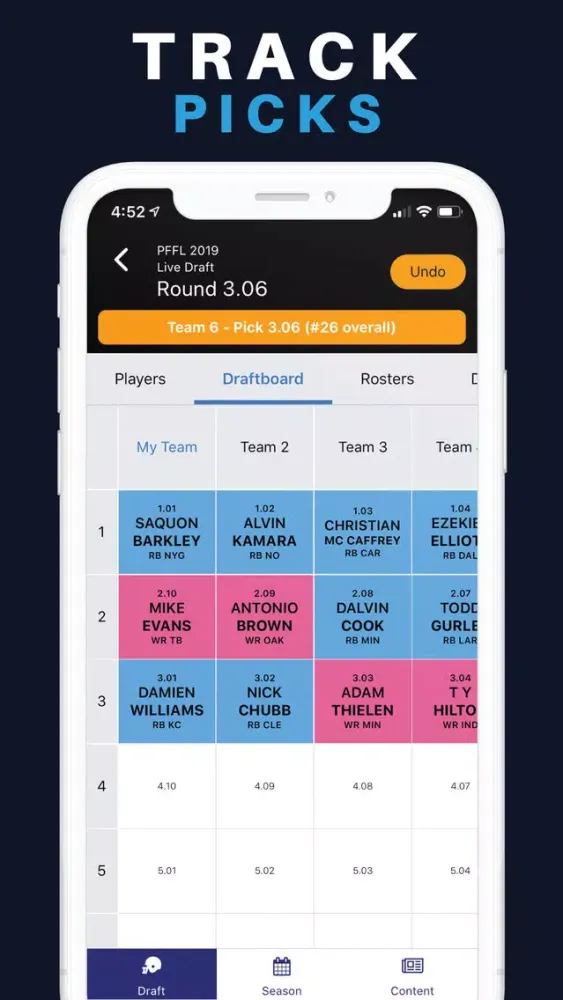 Screenshot di Fantasy Football Draft Kit IQ