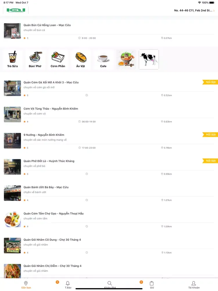 Zrzuty ekranu IQI FOOD BOOKING iPad 