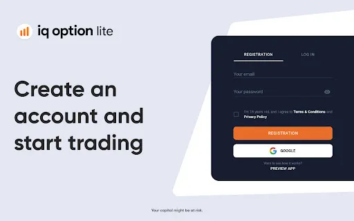 Capturas de tela do IQ Option Lite – Trading app