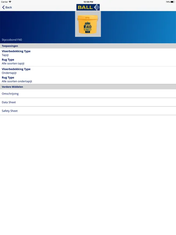 Aanbevolen Lijm Gids (RAG) iPad  Screenshots