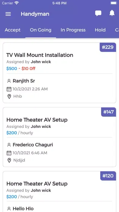 Captures d'écran de Handyman Service App