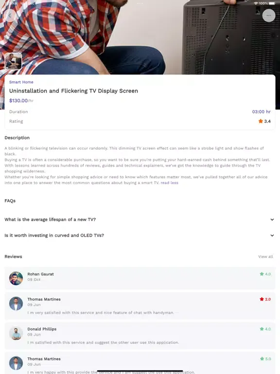 Handyman Service for Provider iPad  スクリーンショット