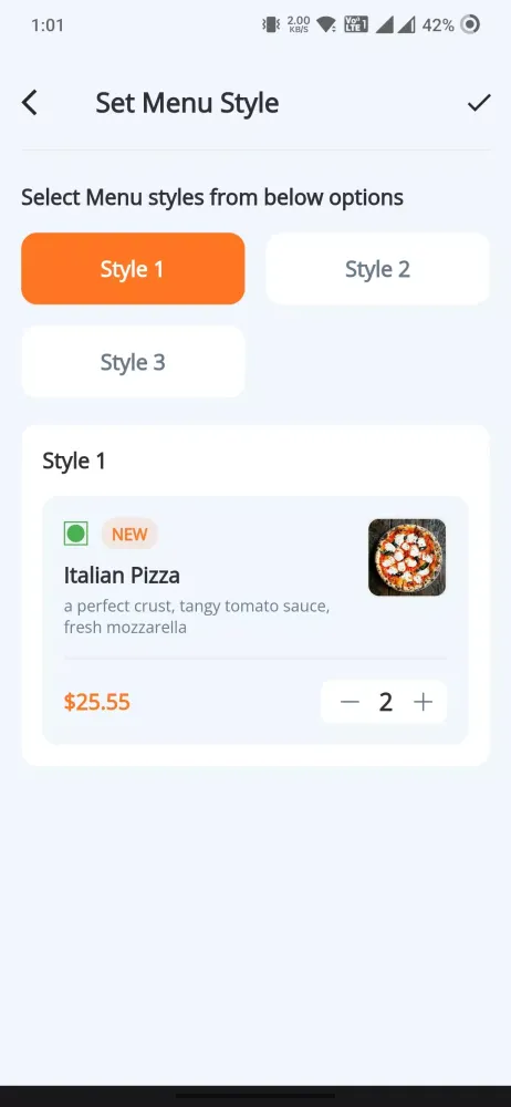 Zrzuty ekranu QR Menu Laravel