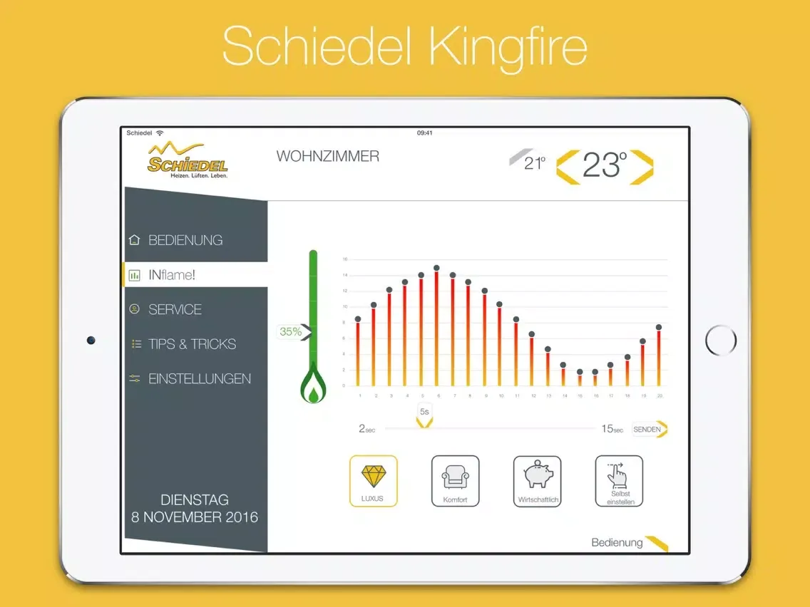 Schiedel Kingfire iPad  Screenshots