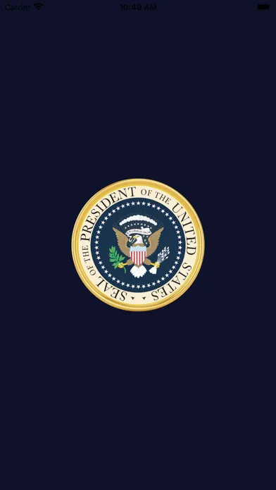 Capturas de tela do US Presidents Learning App