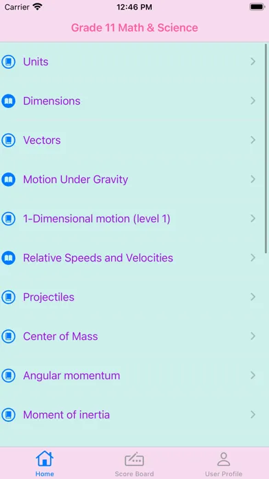Screenshot di Grade 11 Math & Science