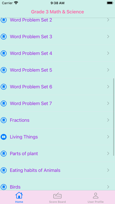 Capturas de pantalla de Grade 3 Math & Science