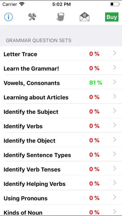 ภาพหน้าจอของ Grammar Basics and Advanced