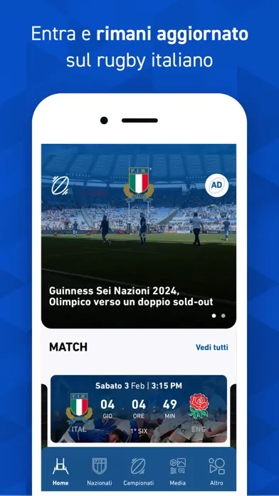 Captures d'écran de Federazione Italiana Rugby