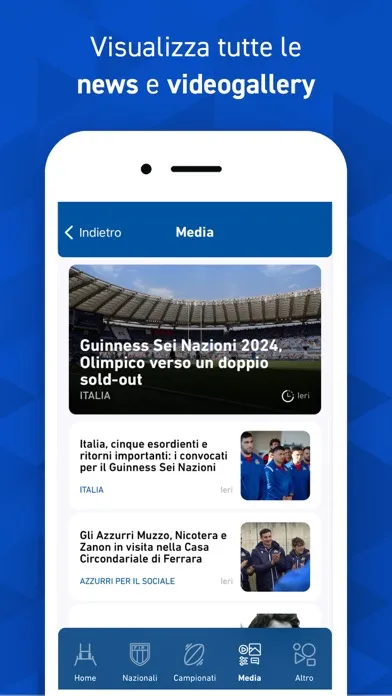Captures d'écran de Federazione Italiana Rugby