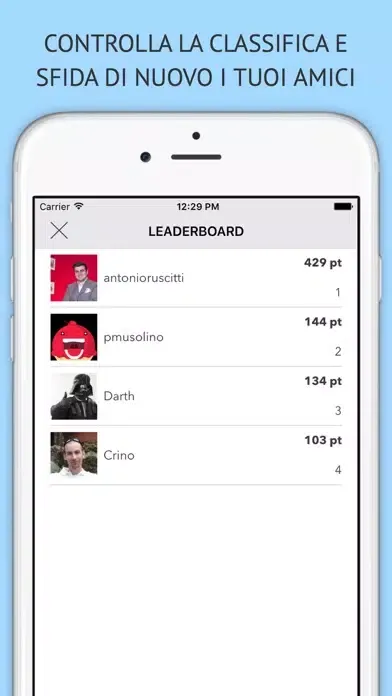 Captures d'écran de InstaQuiz - Gioca e sfida i tuoi amici, fai partire il divertimento!