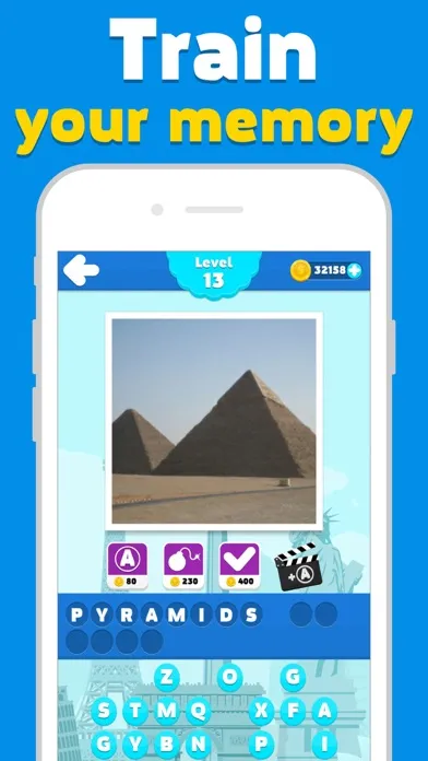 Capturas de tela do Attractions quiz - word game
