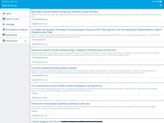 Ảnh chụp màn hình của Docnet by IQVIA™ iPad 