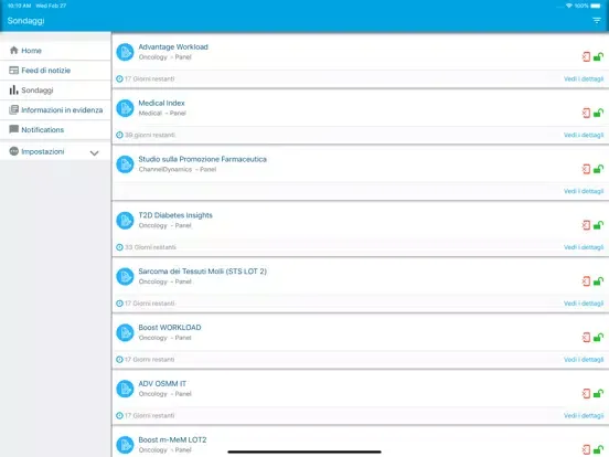 Ảnh chụp màn hình của Docnet by IQVIA™ iPad 
