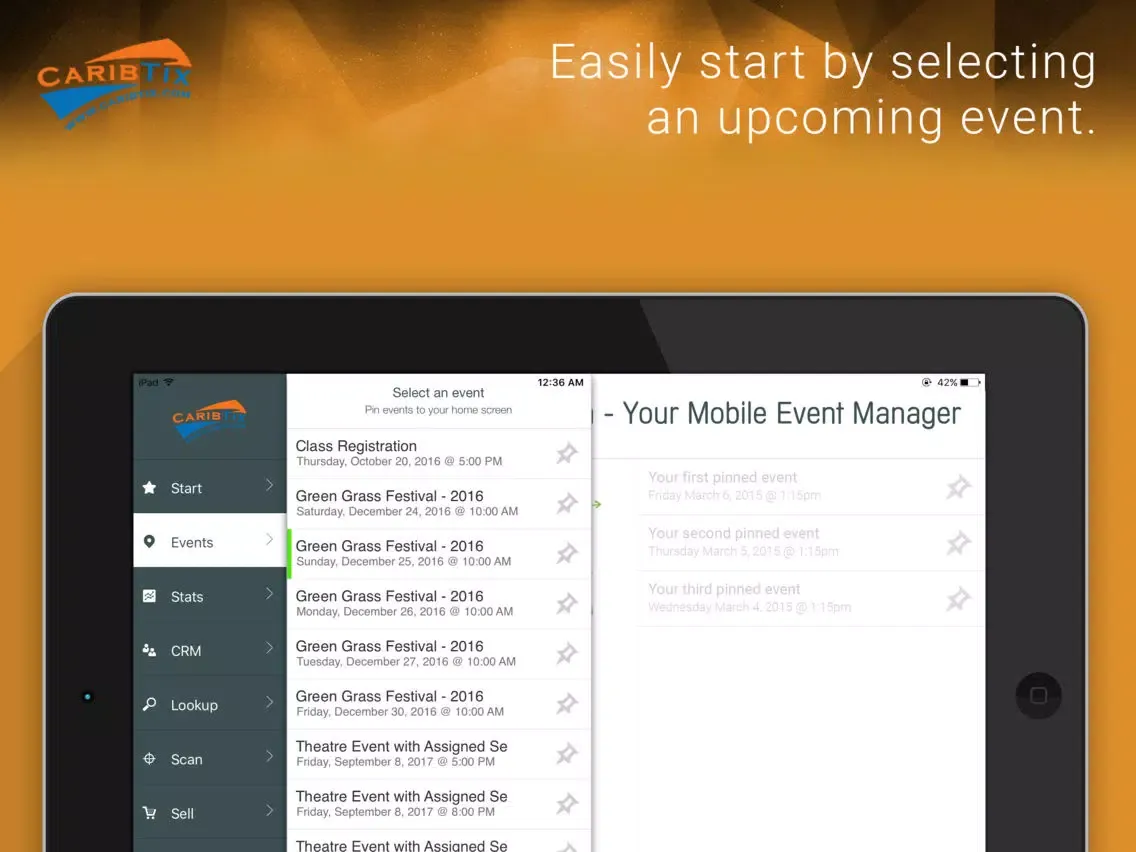 Скриншоты CaribTix Promoter App iPad 