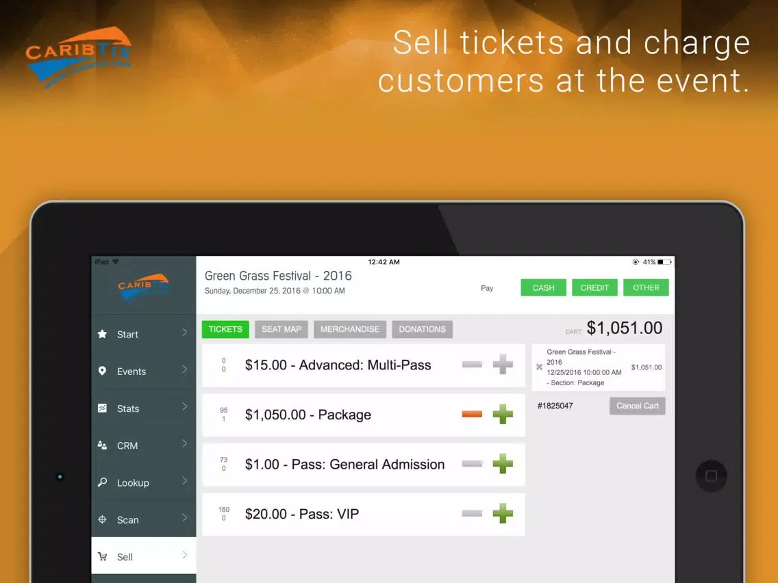 Скриншоты CaribTix Promoter App iPad 
