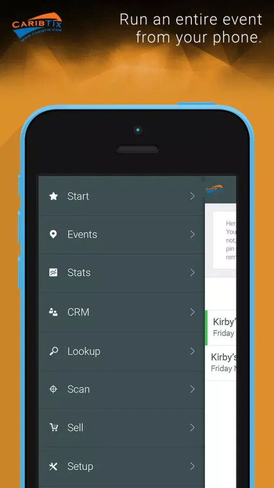 Скриншоты CaribTix Promoter App