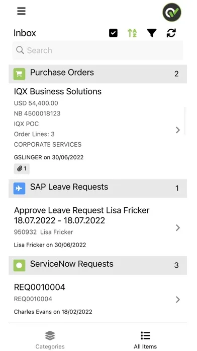 IQX OneList Screenshots