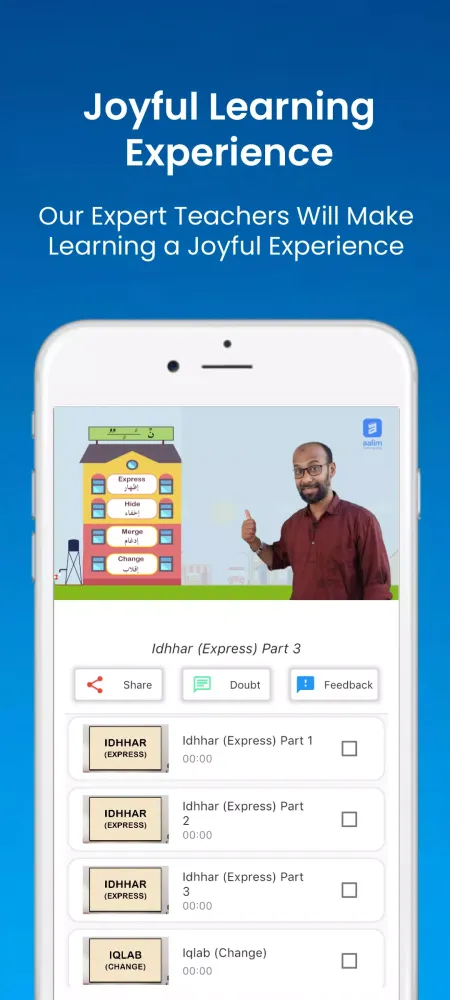Zrzuty ekranu Aalim Learning App