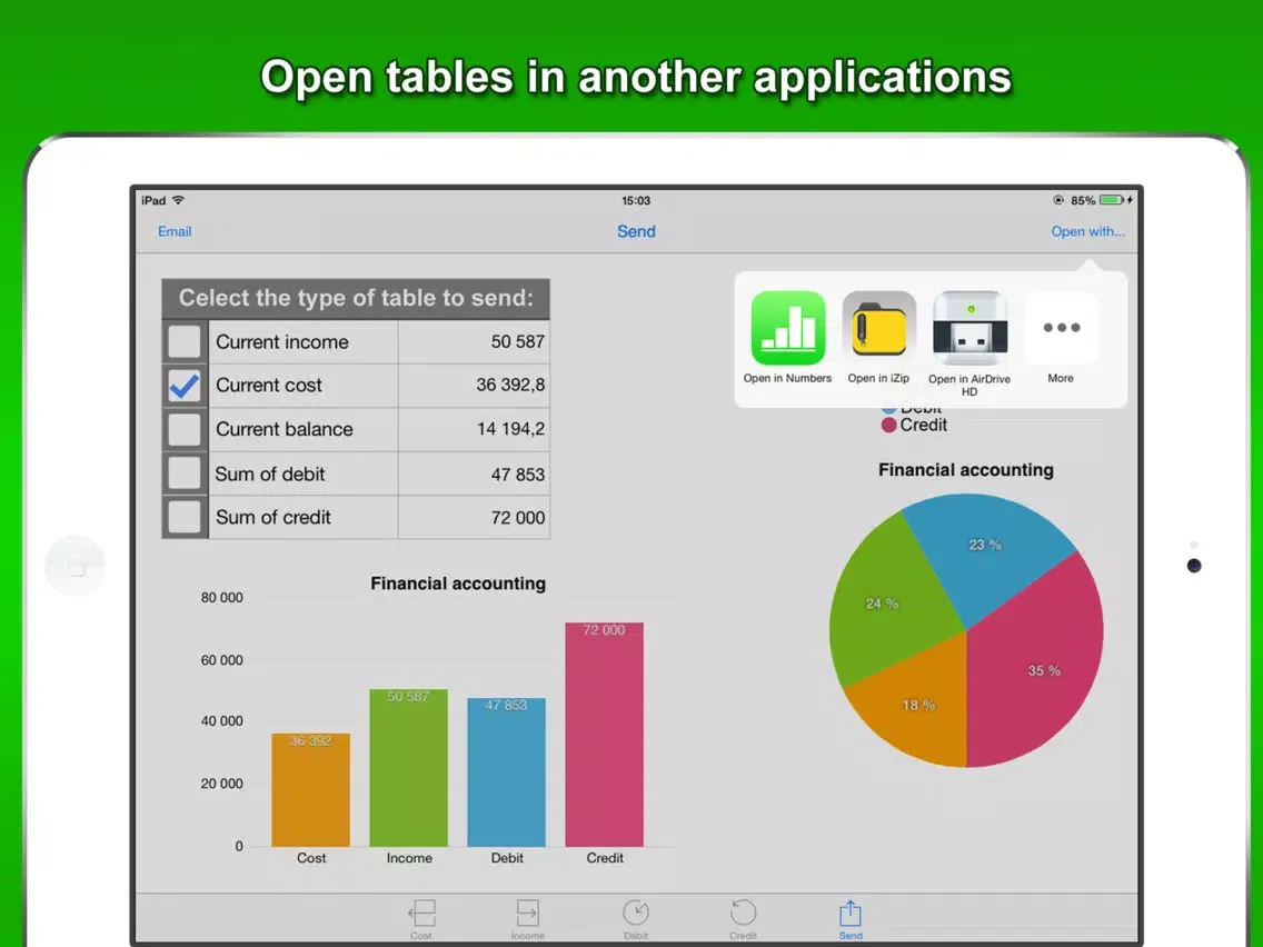 Financial Tracker pro - Tables iPad 应用截图