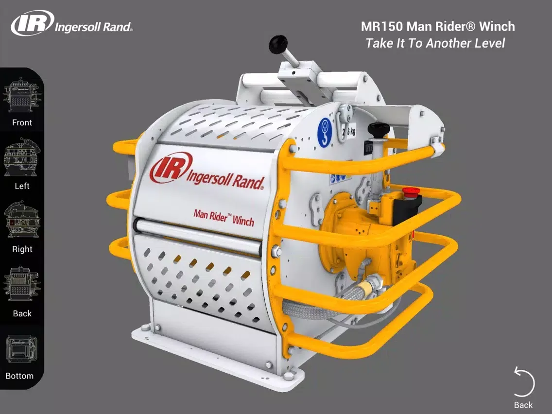 MR150 Man Rider Winch 360° Tour iPad  Screenshots