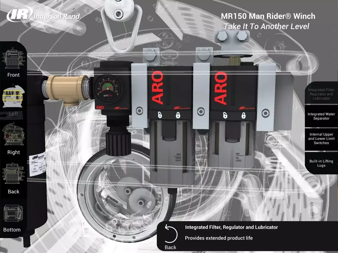 MR150 Man Rider Winch 360° Tour iPad  Screenshots