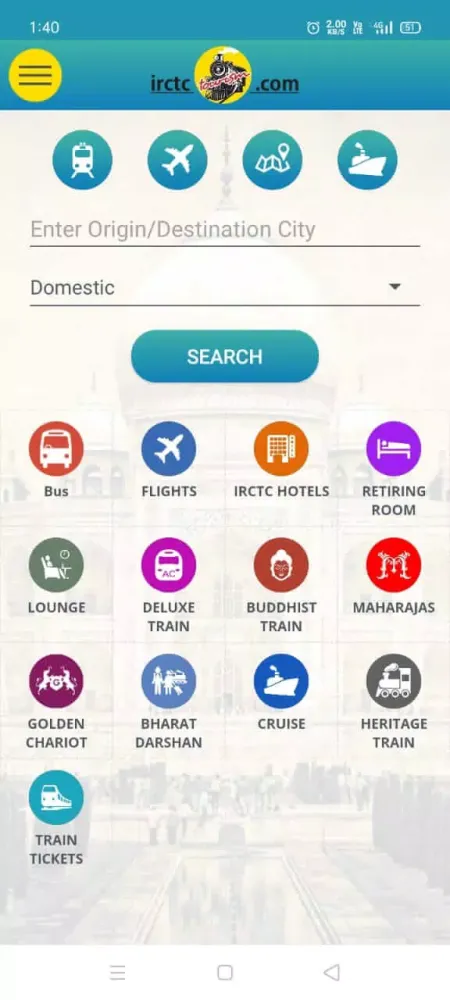 Capturas de pantalla de IRCTC Tourism