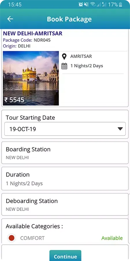 Capturas de pantalla de IRCTC Tourism