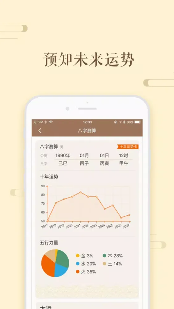 Скриншоты 周易八字测算