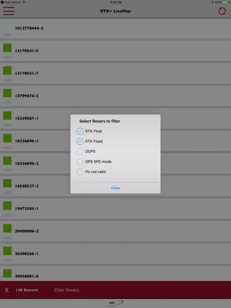 RTK+ LiveMap iPad  스크린샷