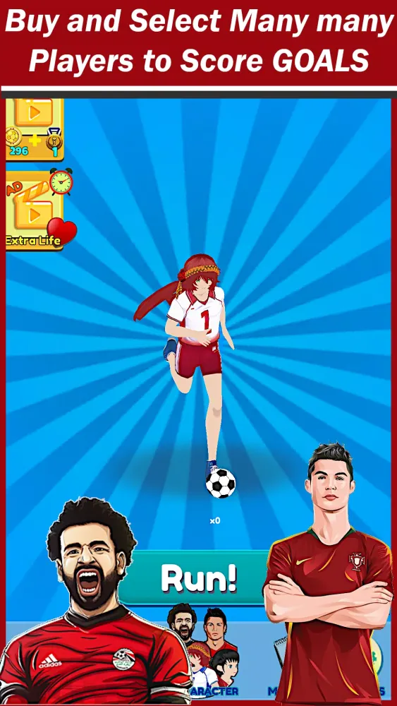 C. Ronaldo & Salah: Kick'n'Run Screenshots