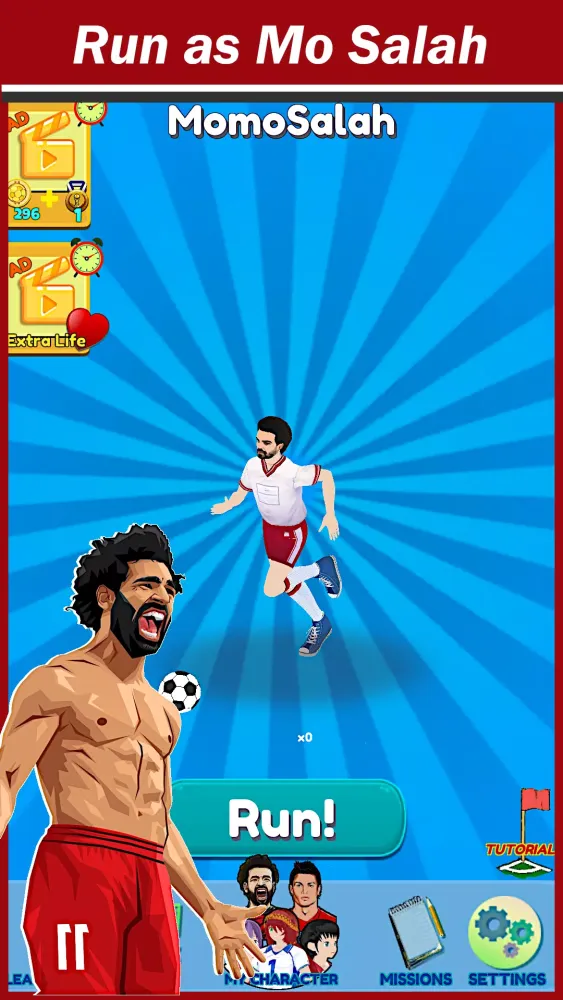 C. Ronaldo & Salah: Kick'n'Run Screenshots