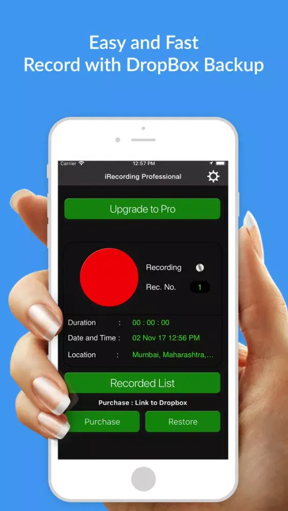 iRecorders Professional Lite স্ক্রিনশট
