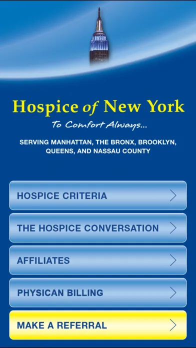 Ảnh chụp màn hình của Hospice of New York