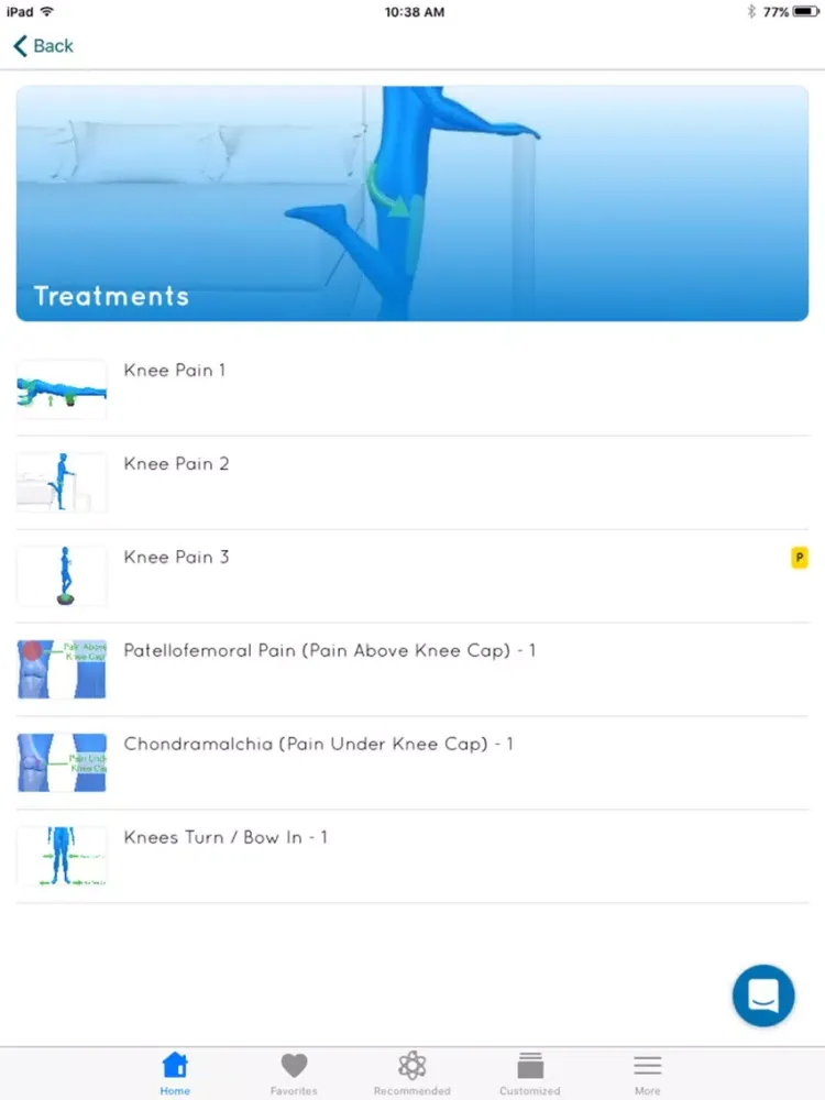 Ảnh chụp màn hình của Knee Pain Exercises iPad 