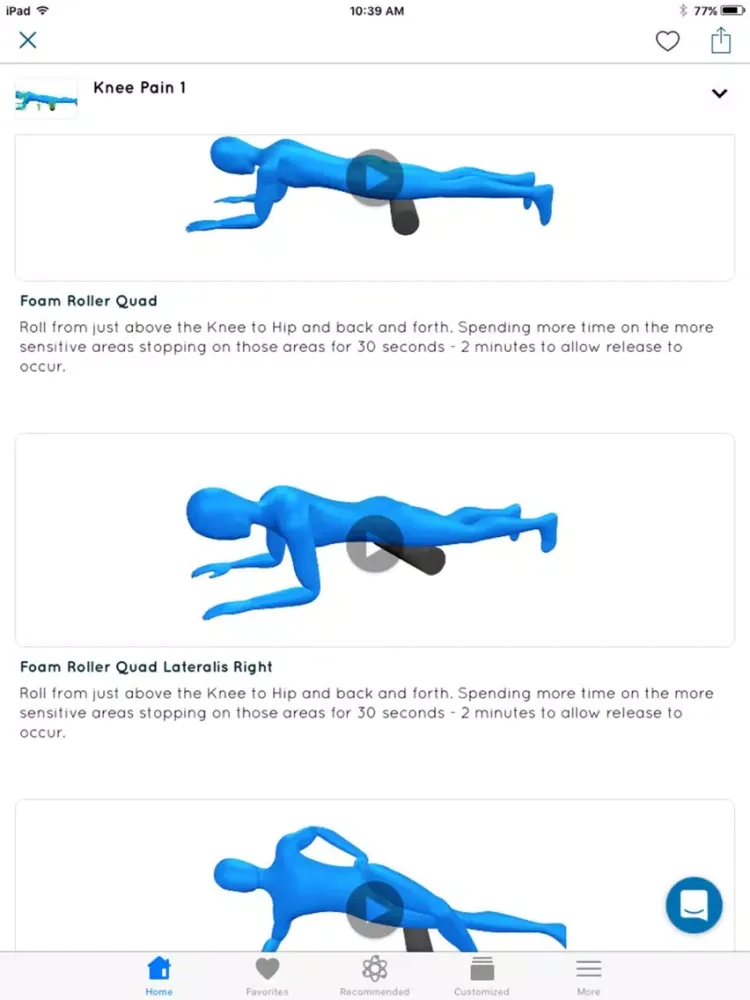 Ảnh chụp màn hình của Knee Pain Exercises iPad 
