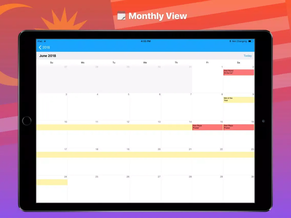 MY Holidays 2018 iPad 應用截圖