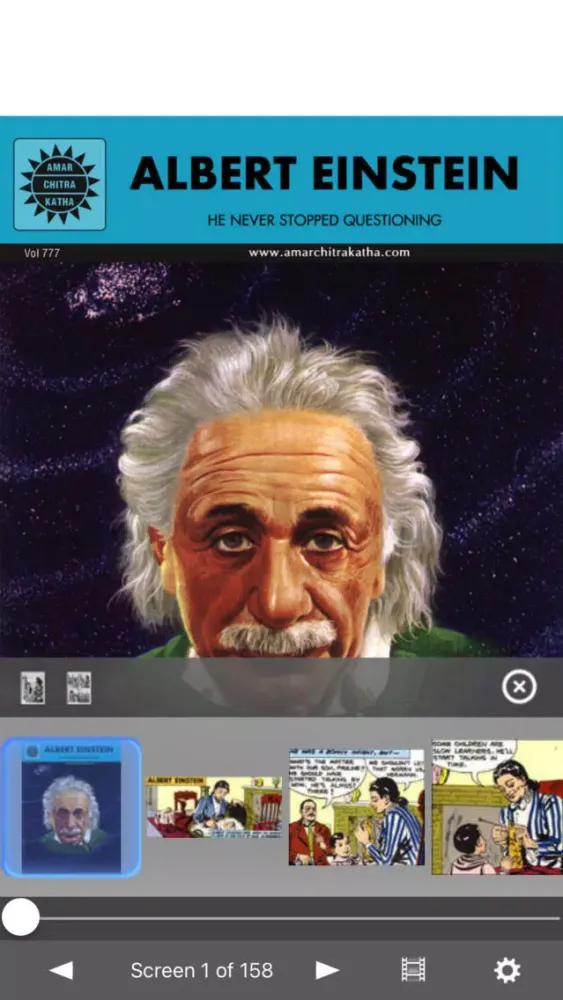 ALBERT EINSTEIN-Amar Chitra Katha-Biography Screenshots