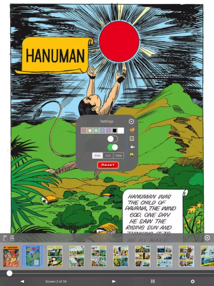 Ảnh chụp màn hình của Hanuman (The Monkey God) - Amar Chitra Katha iPad 