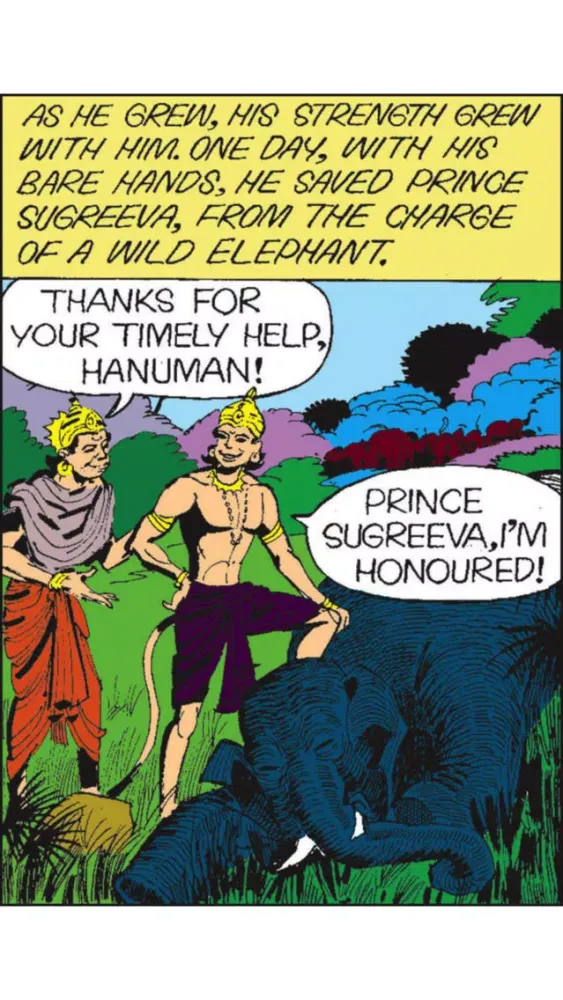 Ảnh chụp màn hình của Hanuman (The Monkey God) - Amar Chitra Katha