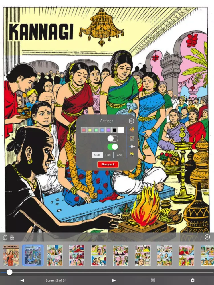 Tangkapan skrin Kannagi-Amar Chitra Katha iPad 