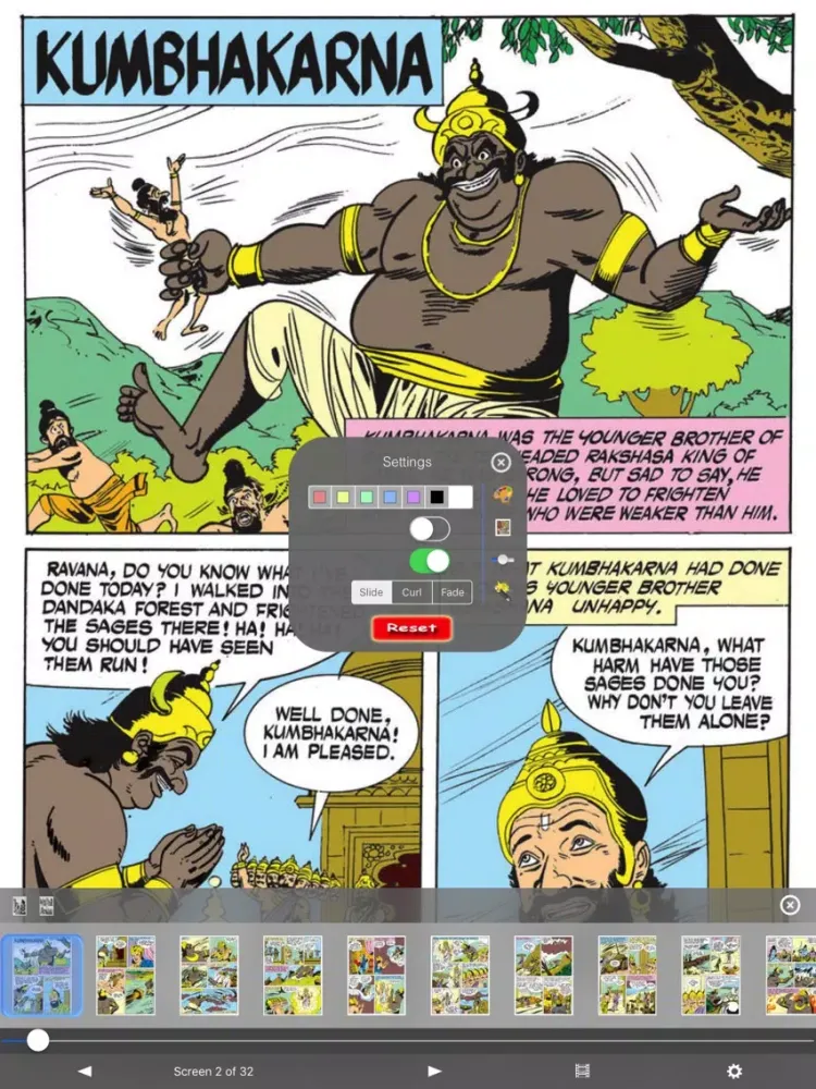 Kumbhakarna - Ravana's brother - Amar Chitra Katha iPad  Screenshots