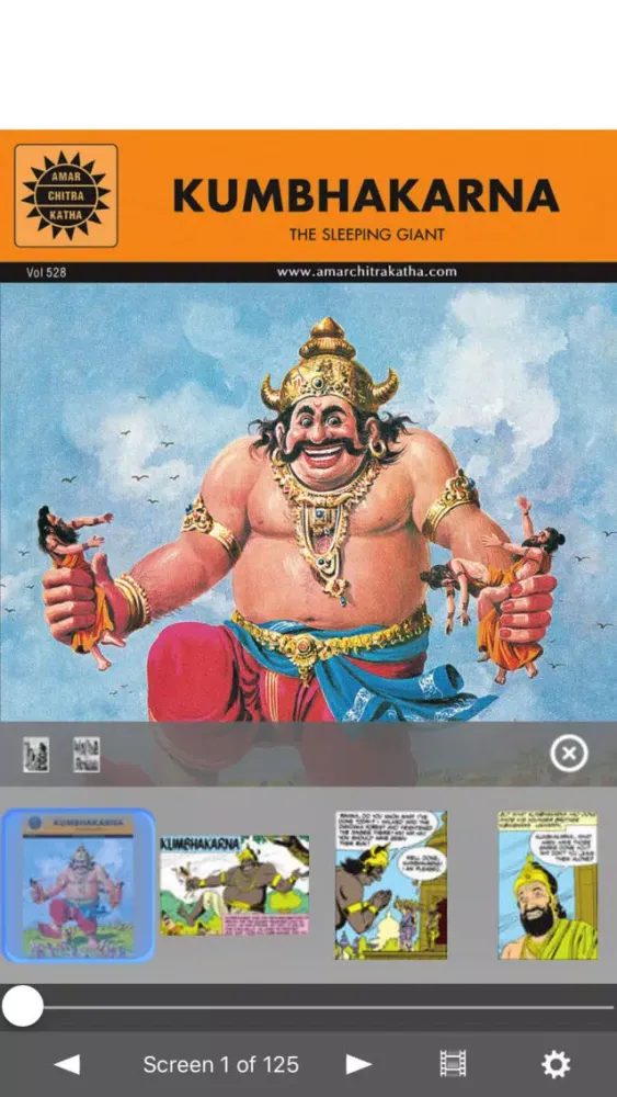 Kumbhakarna - Ravana's brother - Amar Chitra Katha Screenshots