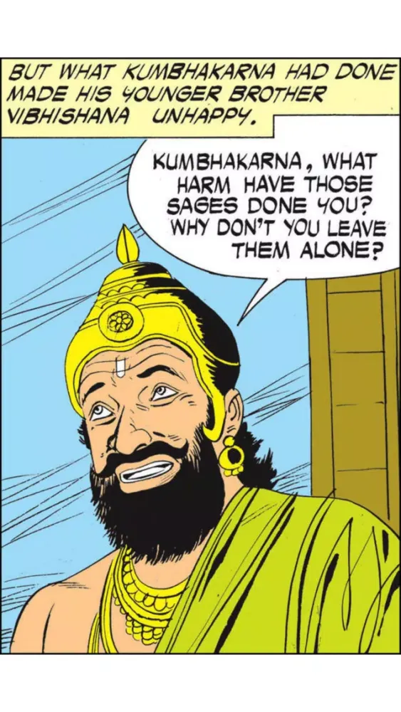 Kumbhakarna - Ravana's brother - Amar Chitra Katha Screenshots