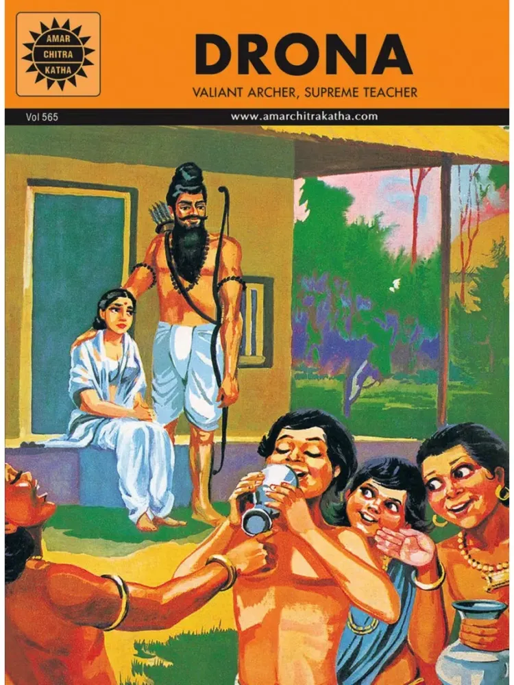 Tangkapan layar Mahabharata and Drona Digest - Amar Chitra Katha iPad 