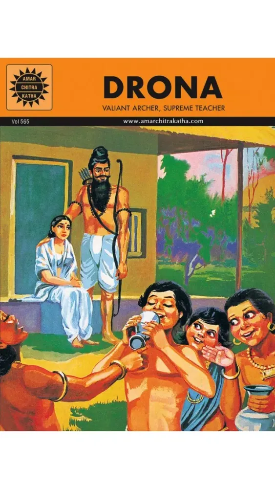 Tangkapan layar Mahabharata and Drona Digest - Amar Chitra Katha
